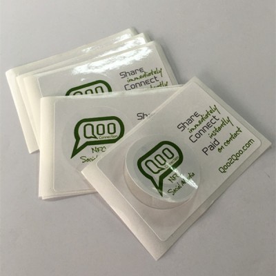 Anpassen der Größe Typ 2 Ntag213 NFC Papier Sticker mit Schneidfaden