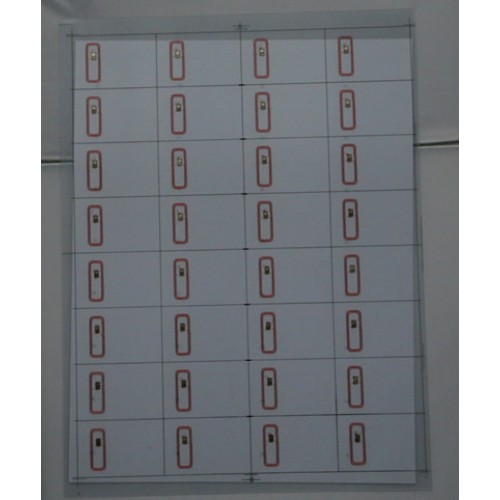 カスタマイズ サイズ透明材料 MF 1 k S50 RFID カード インレイNFC のインレイ シート